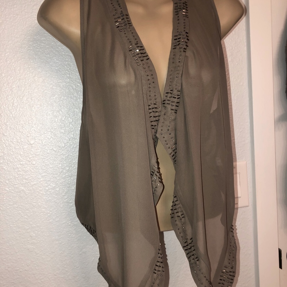 Material Girl Chiffon Dressy Vest! Small